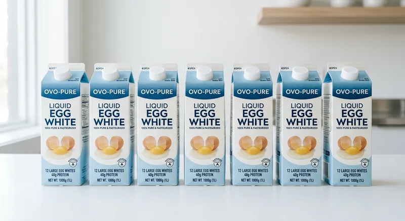 Płynne białko jaja w kartonach tetra-pak
